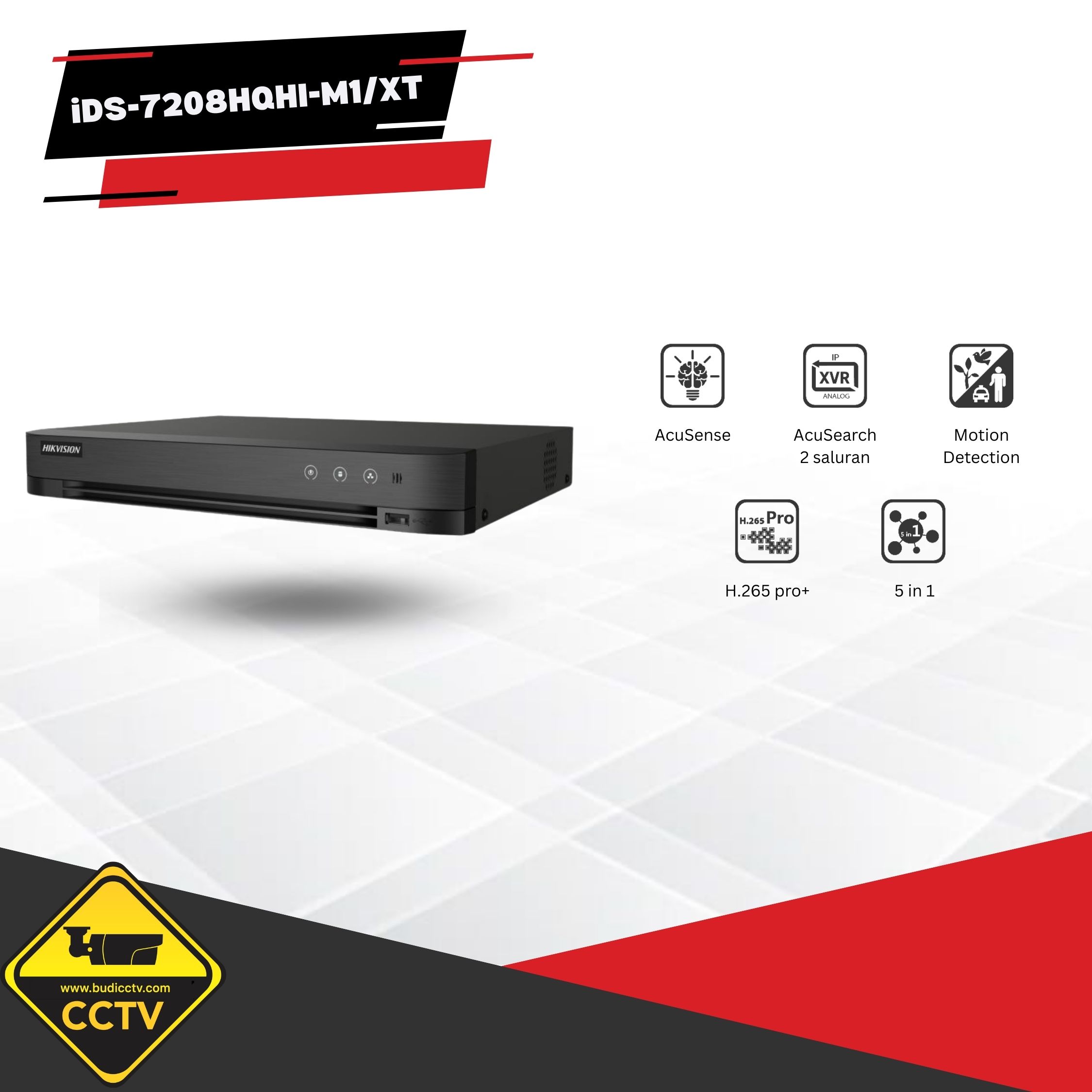 DVR HIKVISION 8 CHANNEL iDS-7208HQHI-M1/XT