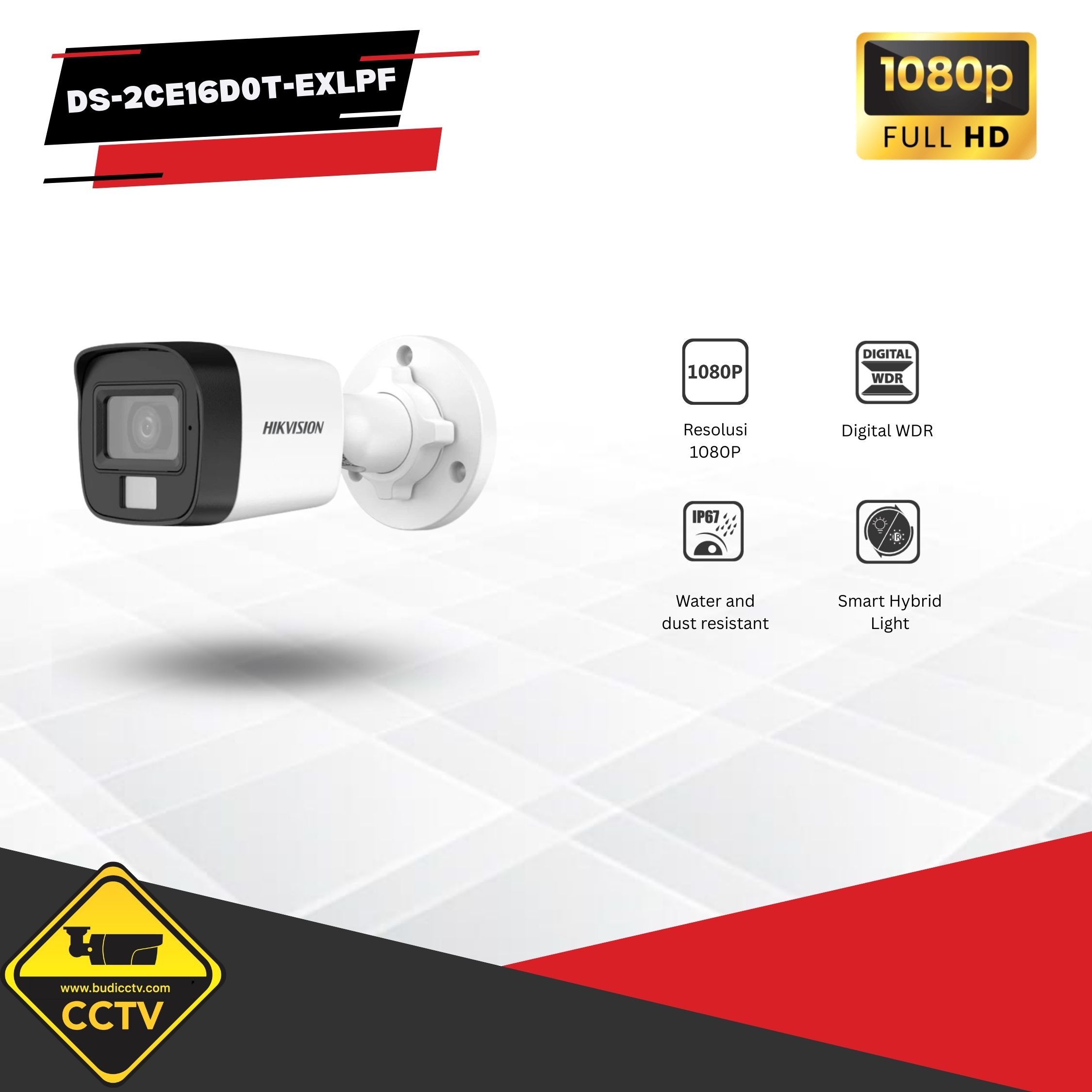 KAMERA HIKVISION OUTDOOR 2MP DS-2CE16D0T-EXLPF