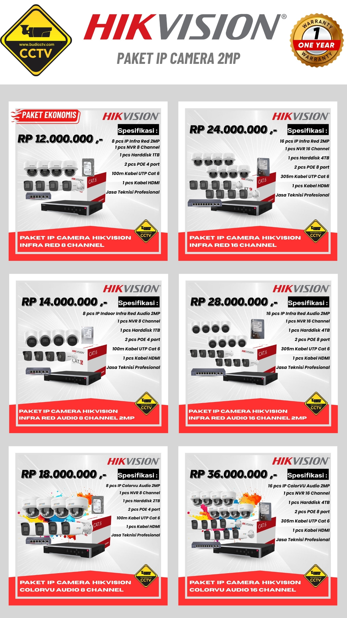 Harga 6 - Budi CCTV