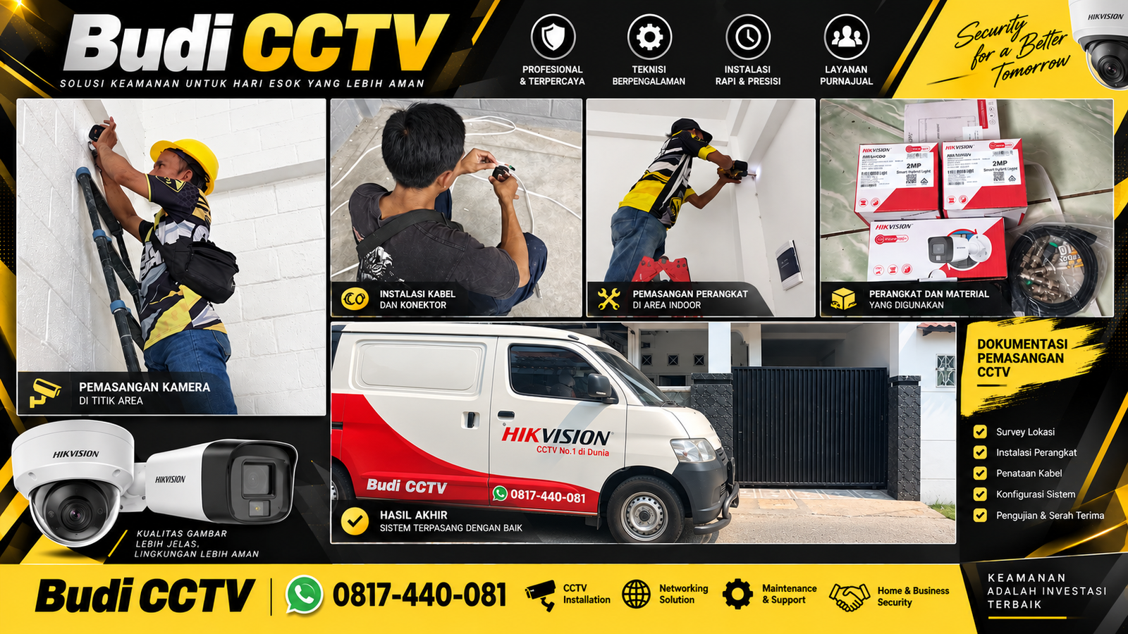 Pemasangan CCTV Hikvision di Tegal dengan Reputasi Merek yang Sudah Teruji