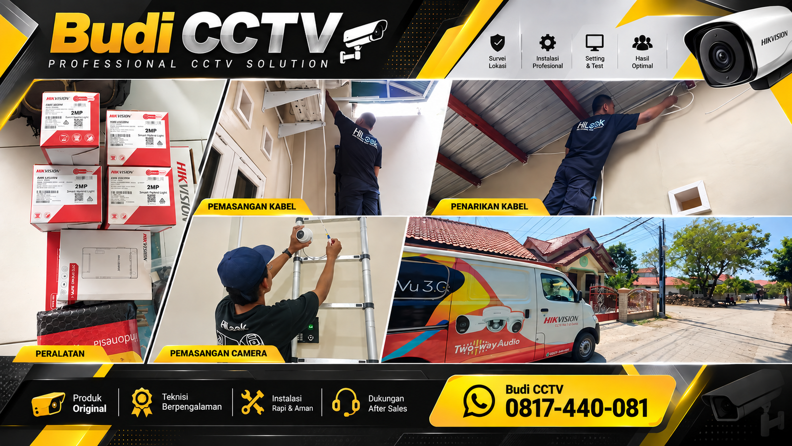 Pemasangan CCTV Hikvision Salah Satu Rumah Tinggal di Tegal