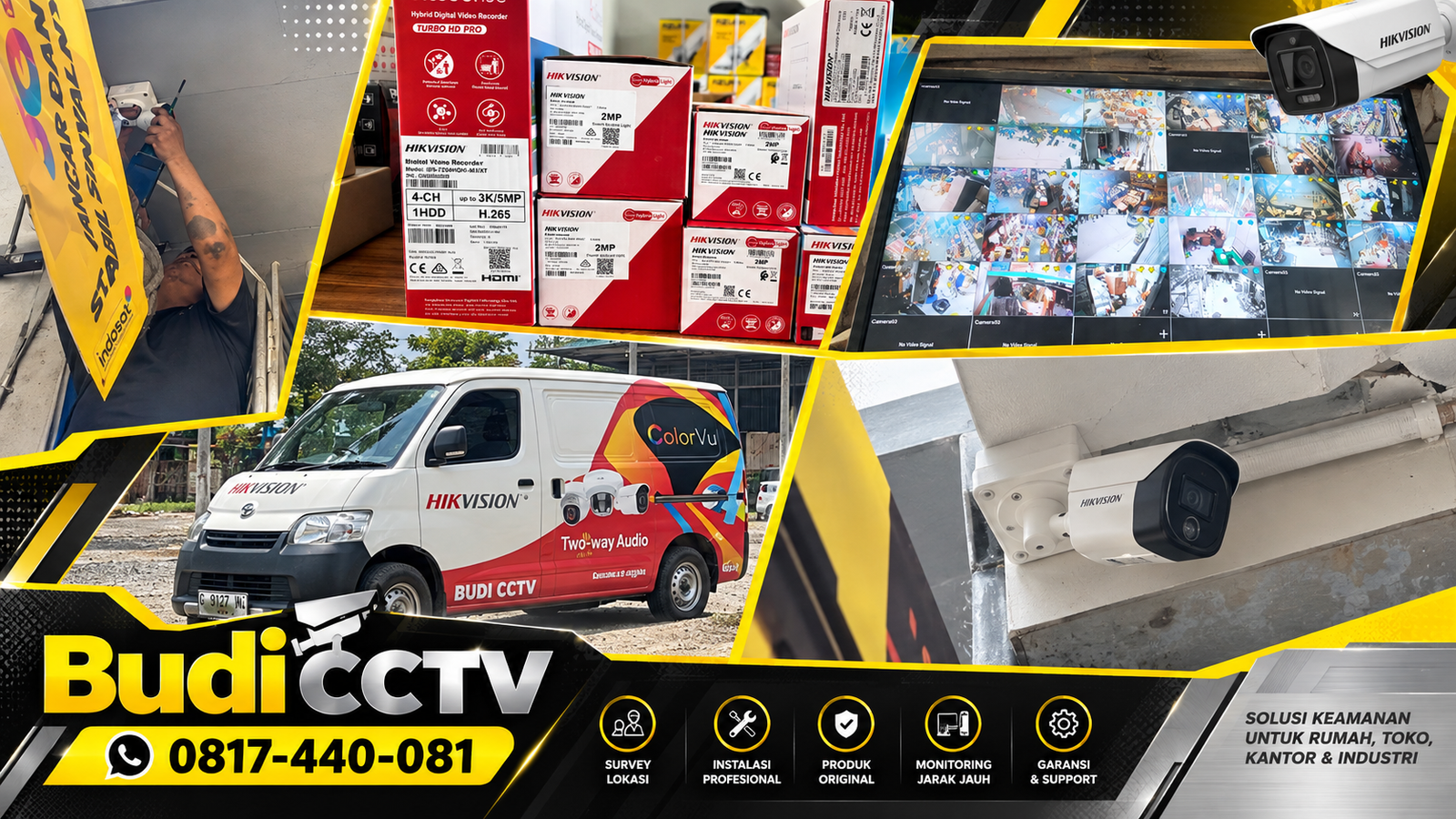 Pemasangan CCTV Gudang di Tegal Berbasis Perangkat Hikvision dengan Garansi Resmi