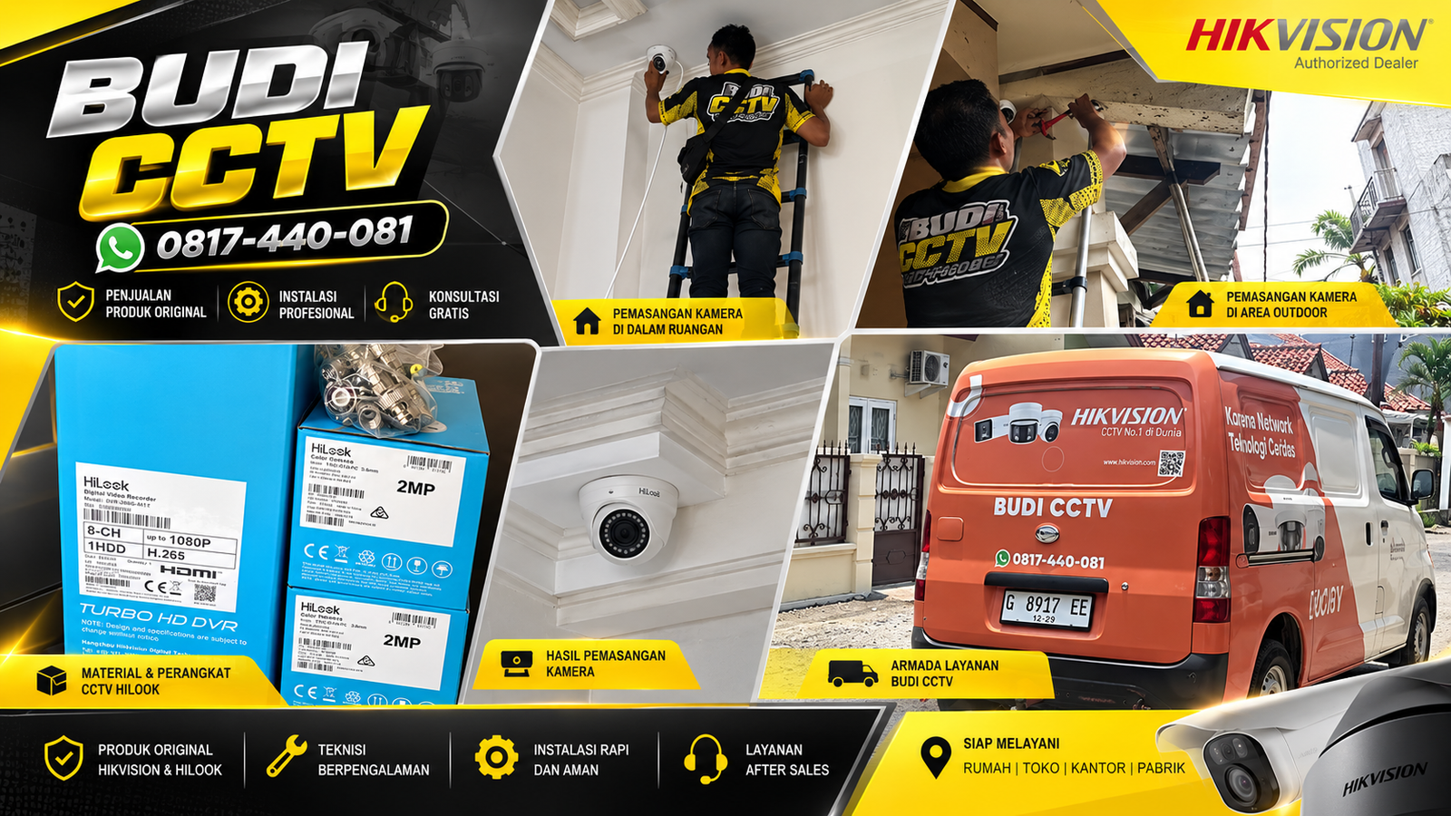 Instalasi CCTV Hilook di Tegal untuk Rumah Tinggal