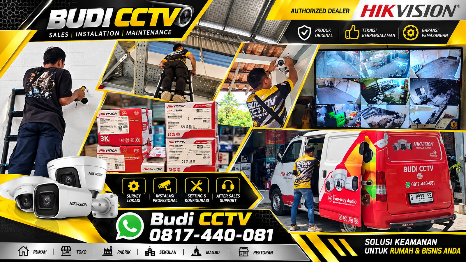 CCTV Hikvision pada Gudang Tegal Ganti Jaringan WiFi bersama Budi CCTV