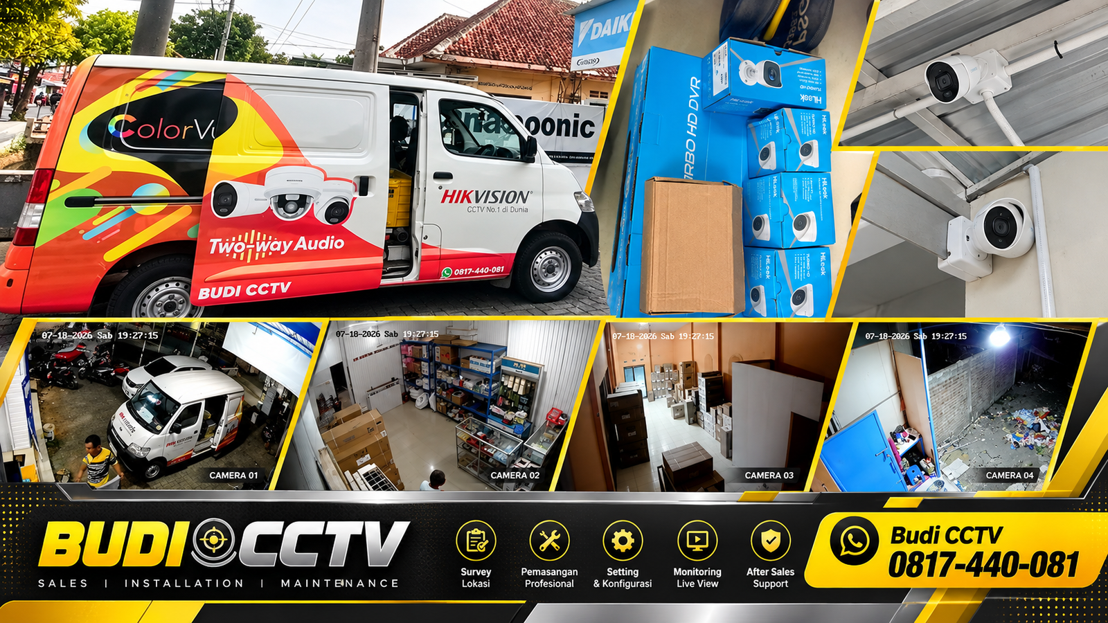 Instalasi CCTV Hilook Tegal dengan Sistem yang Tepat
