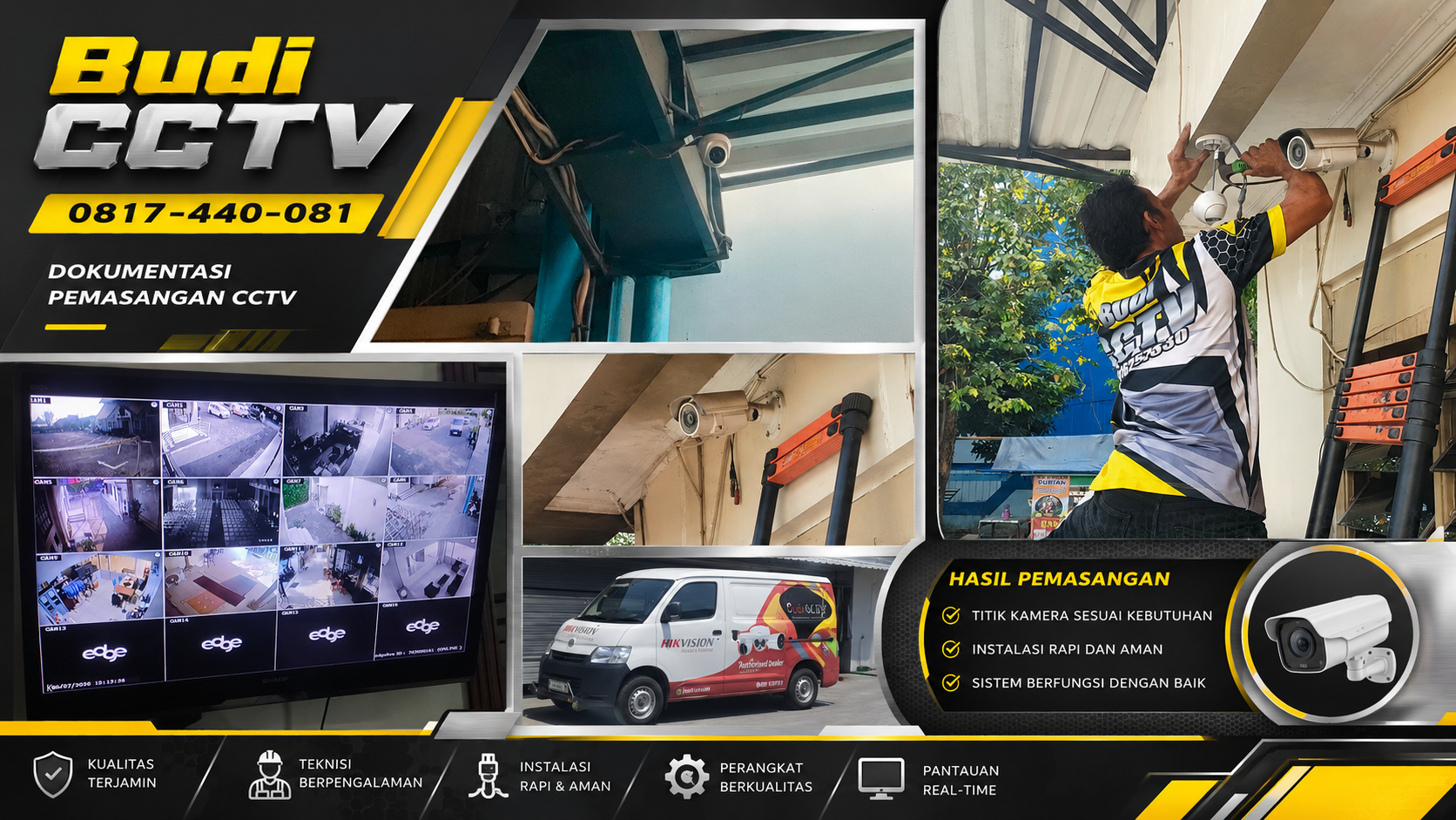 Instalasi CCTV Hikvision Smart Hybrid Light ColorVu di Gereja Mahanaim