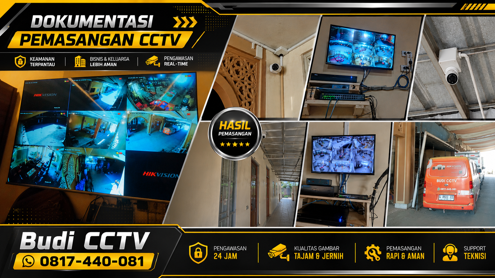 Instalasi CCTV Hikvision Pantau Area Pesantren Tegal