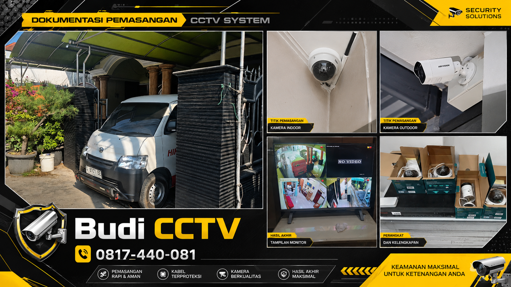 Instalasi CCTV TP-Link VIGI, Cegah Risiko Pencurian di Tegal